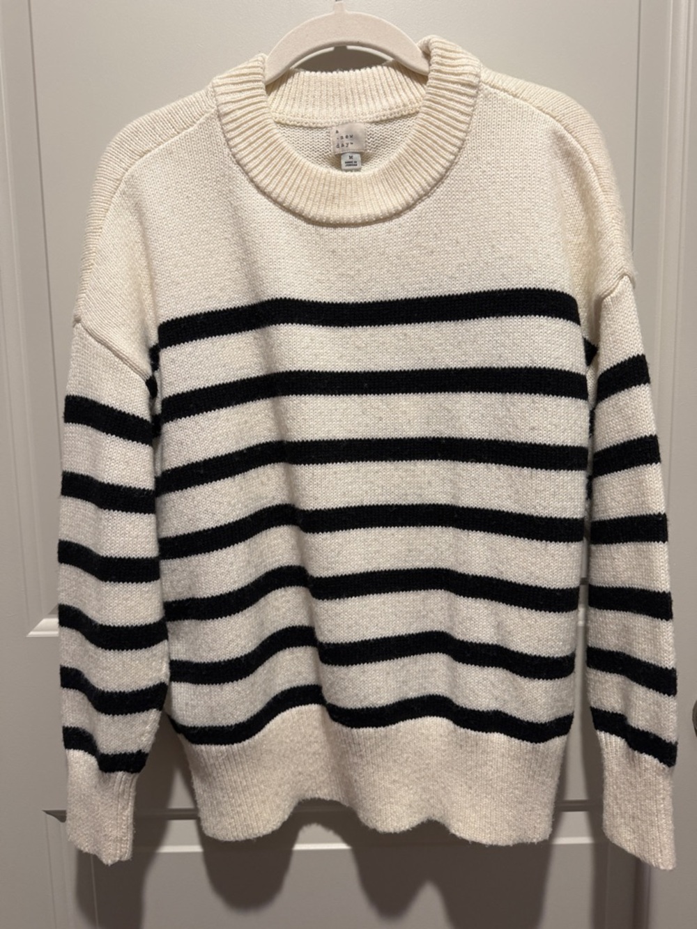 a new day Cream Knit Crewneck Sweater